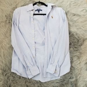 Polo Ralph Lauren slim fit blue long sleeve oxford